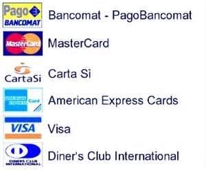 si accettano svariate carte di credito